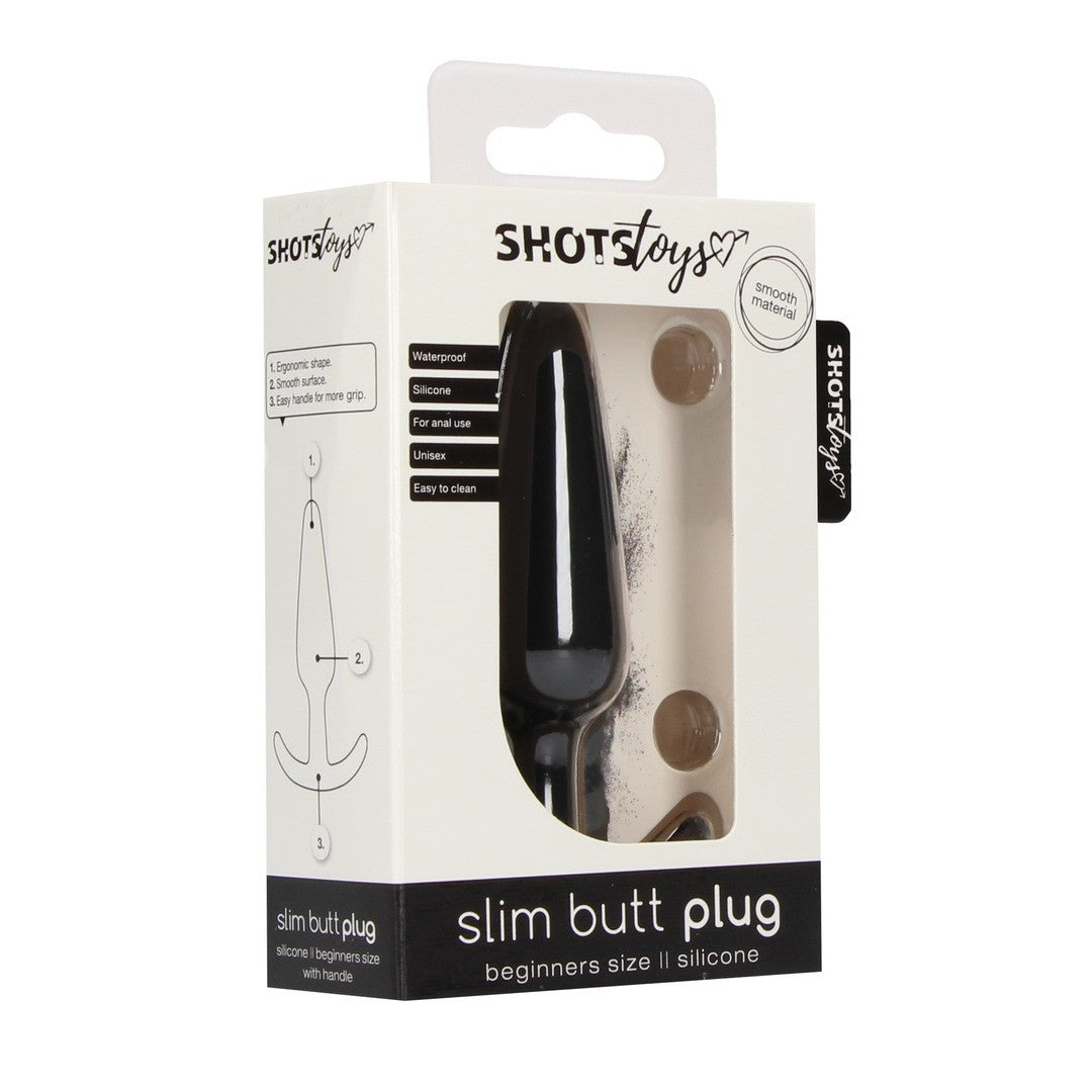 Slim Beginner Butt Plug Black – Shots Toys