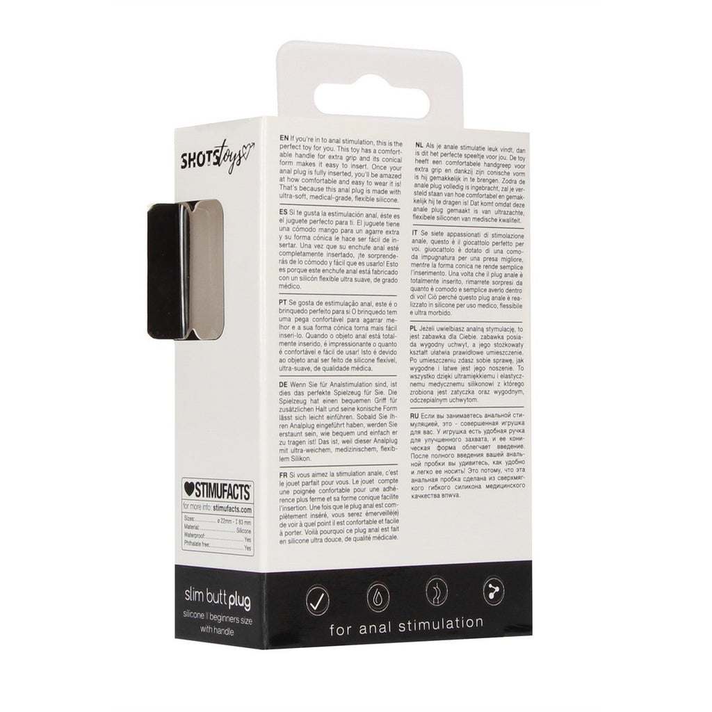 Slim Beginner Butt Plug Black – Shots Toys