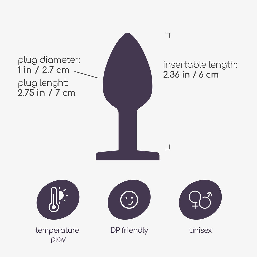 Anal Jewel Plug In Black - Crushious Bijou