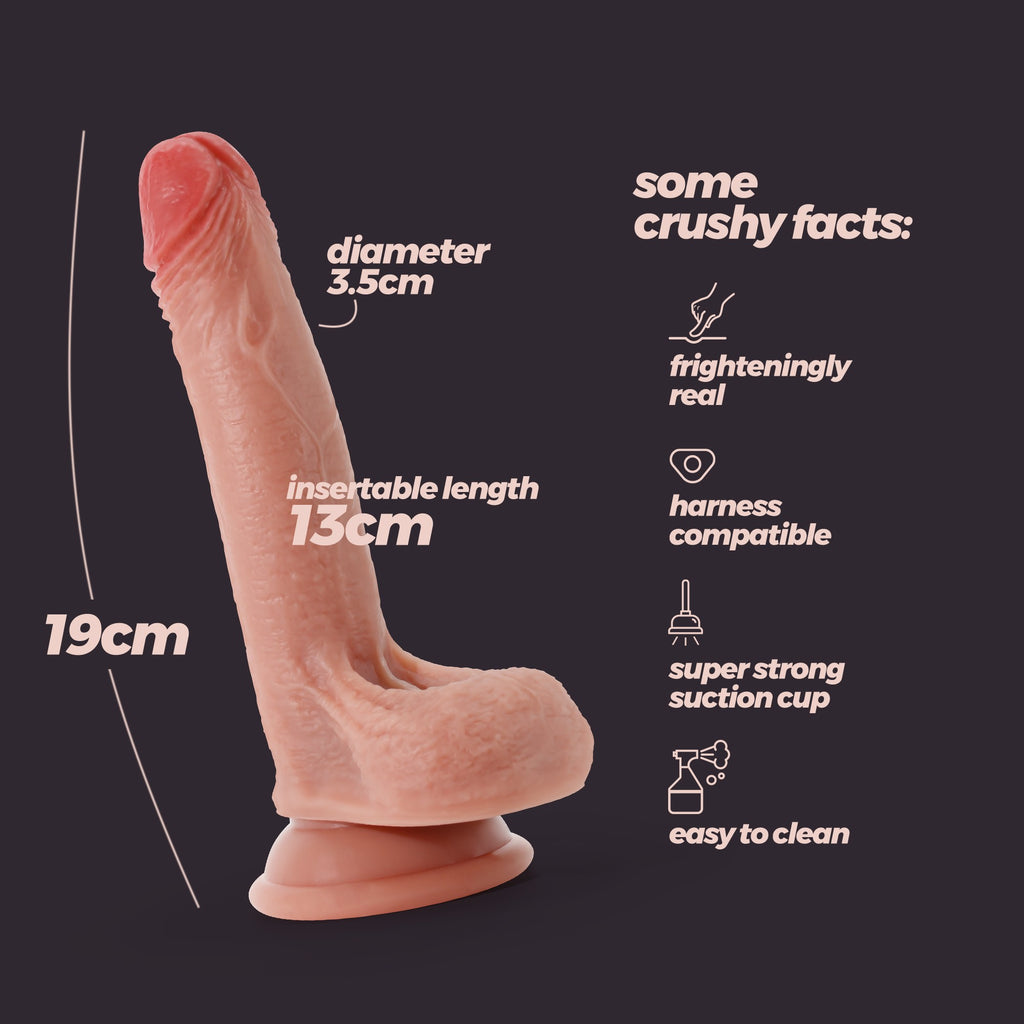 Dildo de Silicona Líquida Inviktus 7 Flesh – Crushious